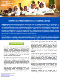 Sudan: Keeping Children Safe and Learning (Advocacy Brief)