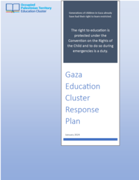 Gaza Education Cluster Response Plan cover
